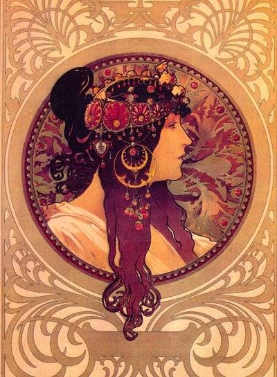 Donna Orechini door Alphonse Mucha